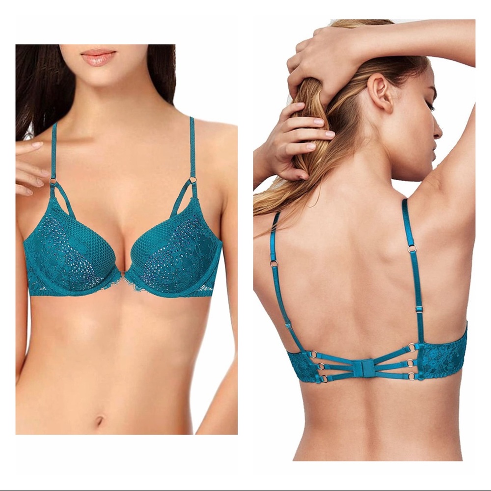 Victoria's Secret Teal Lace Push-Up Bra